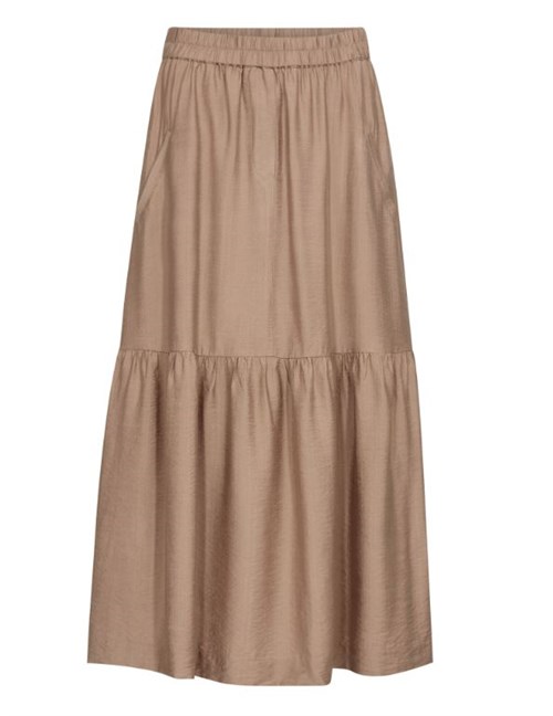 Lang nederdel i lys brun fra Co'Couture